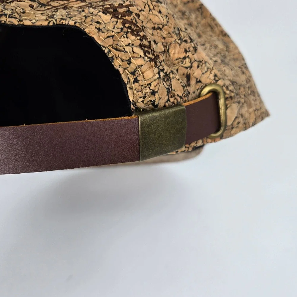 Earl Stevens Selections Cork Strapback‎ Hat Mens Gold Embroidered Crest OSFM